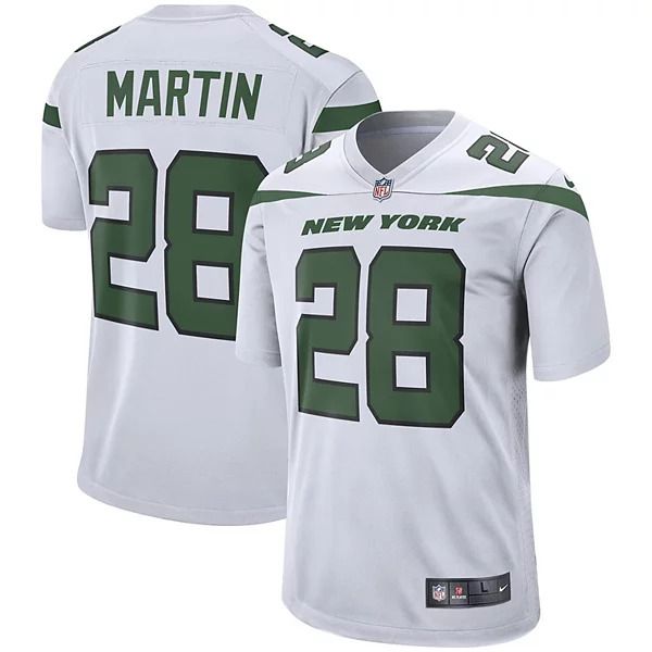 Men New York Jets #28 Curtis Martin Nike White Game Retired Player NFL Jersey